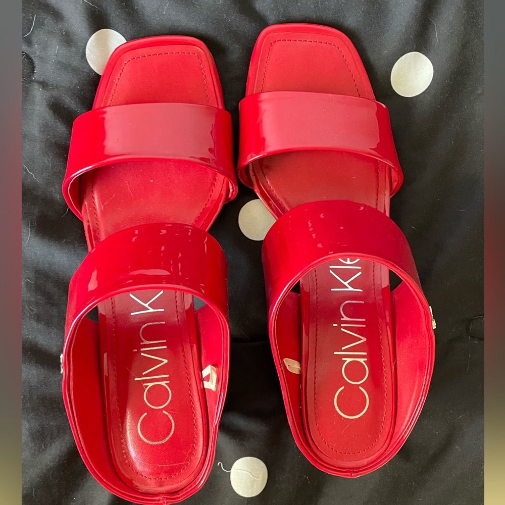 Calvin Klein Red Sandals